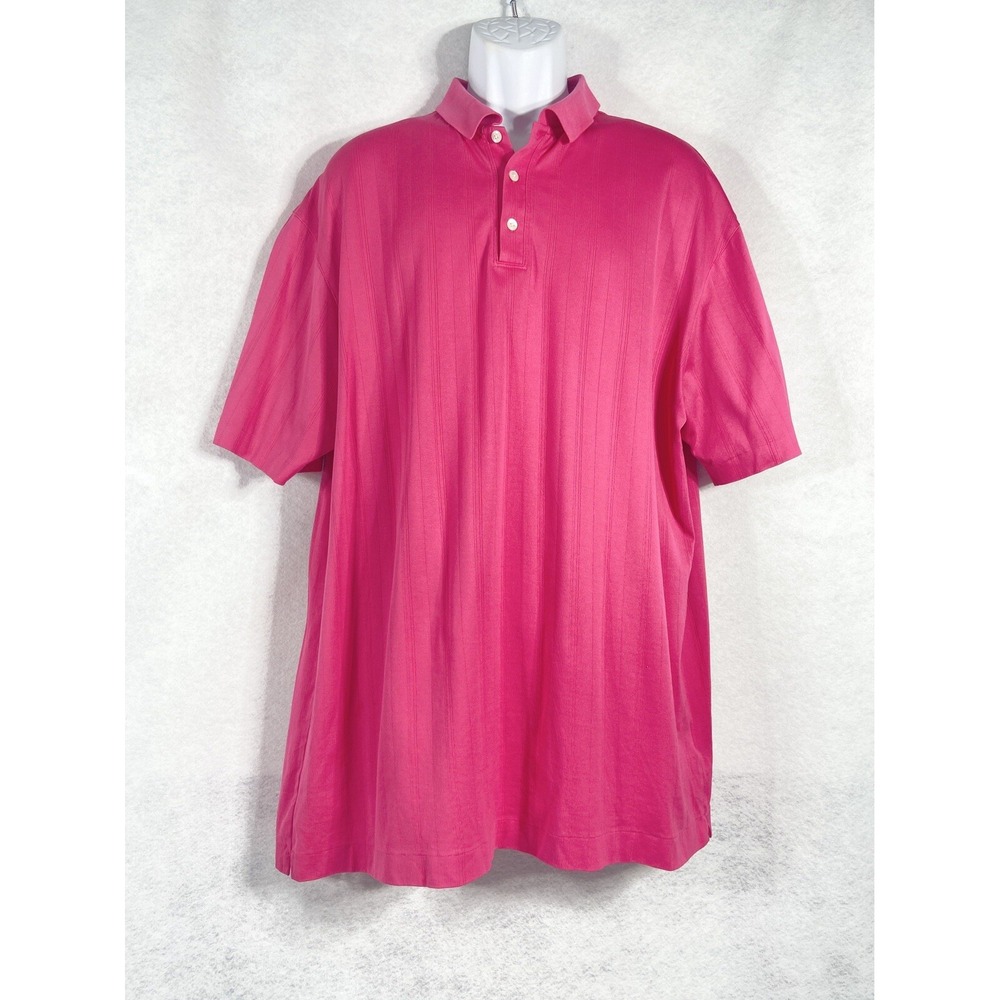 Nike Dri Fit Polo Shirt‎ Men's XL Pink Tiger Woods Collection Short Sleeves